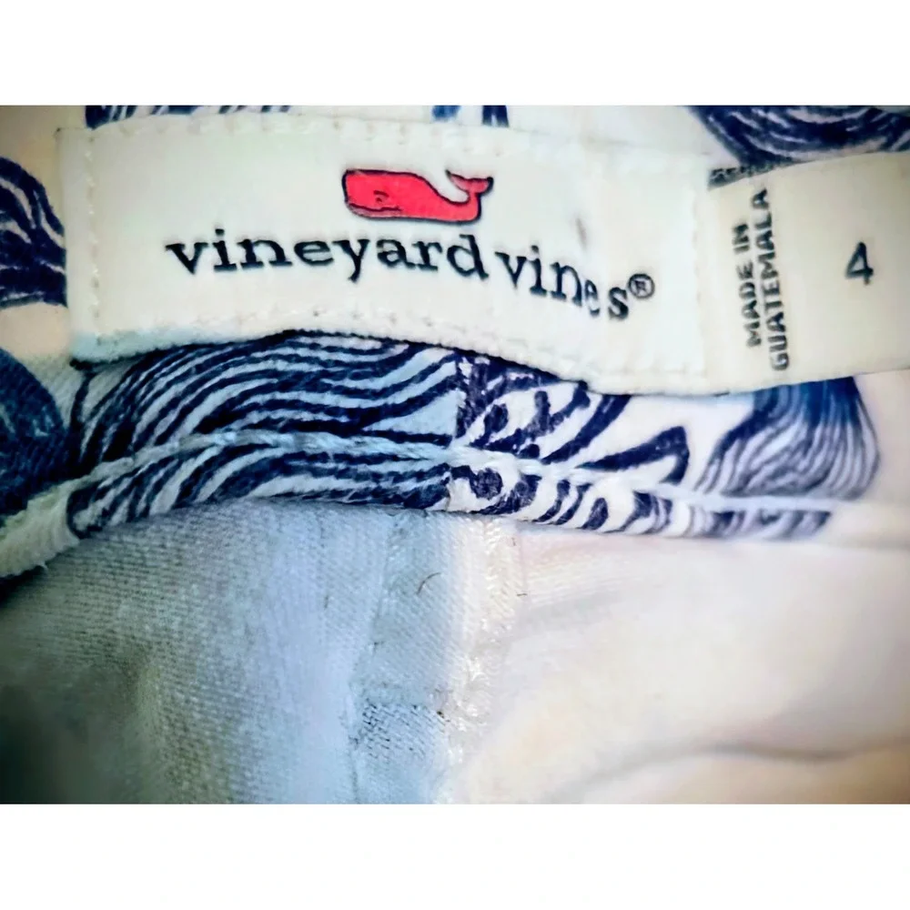 Vineyard Vines Women's US 4 Floral Print Skinny Jeans Blue White Y2K Cottagecore